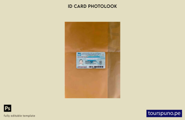 Plantilla FRONTAL lista para imprimir con foto de identificación de Honduras